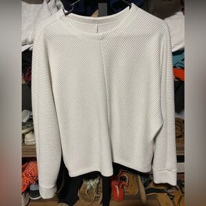 a new day Off-White Ribbed Crew Neck Sweater